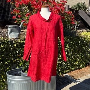 Bodil relaxed lagenlook longline cowl neck tunic